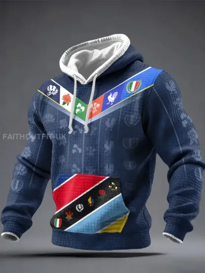Men’s 6 Nations Rugby Lover Printed Hoodie