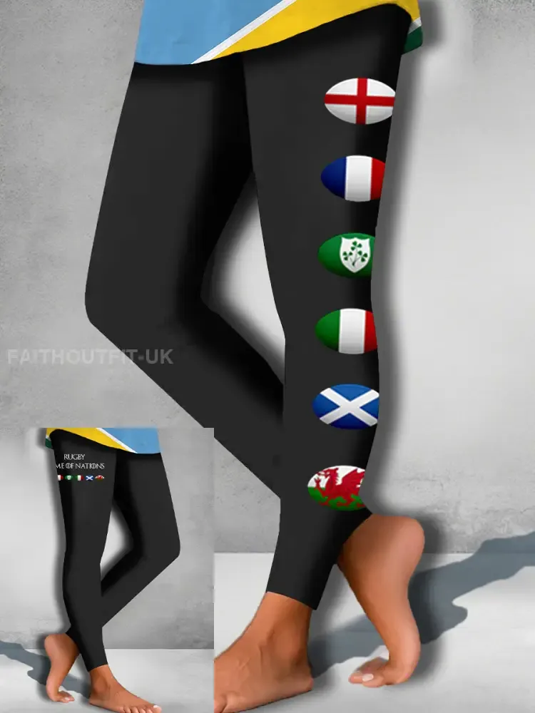 Women’s 6 Nations Rugby Lover Printed Leggings