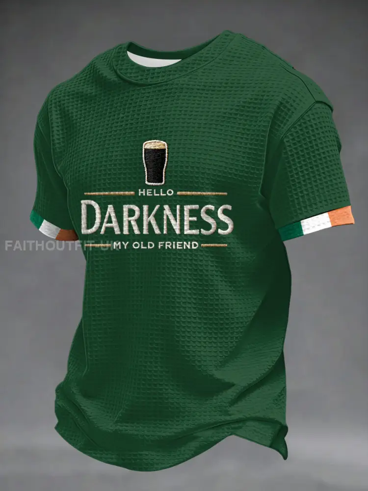 Men’s Hello Darkness My Old Friend Waffle Short Sleeves T-shirt
