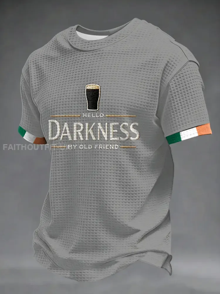 Men’s Hello Darkness My Old Friend Waffle Short Sleeves T-shirt