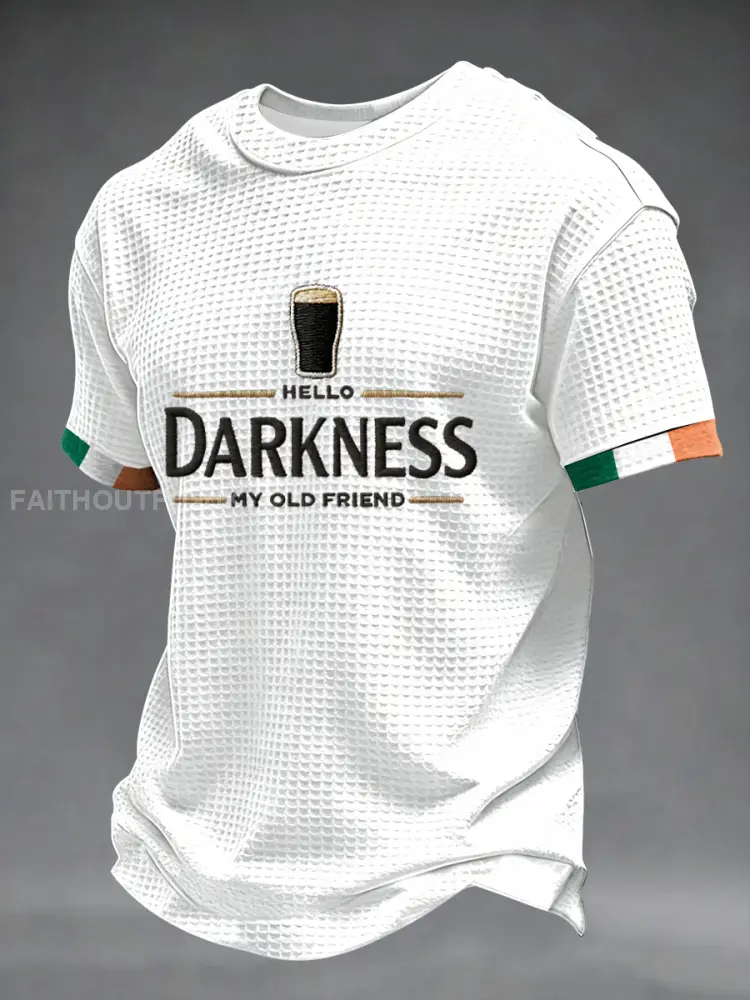 Men’s Hello Darkness My Old Friend Waffle Short Sleeves T-shirt