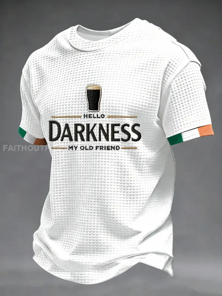 Men’s Hello Darkness My Old Friend Waffle Short Sleeves T-shirt
