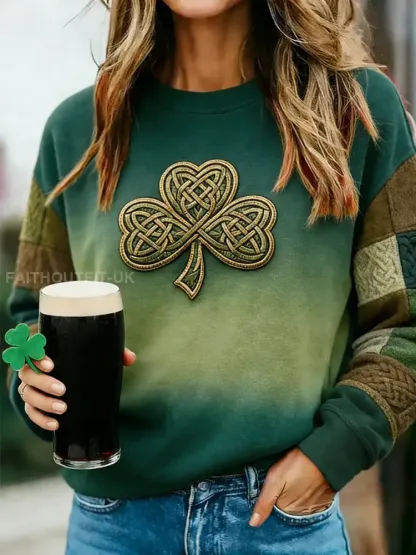 Women’s St. Patrick’s Day Print Sweatshirt
