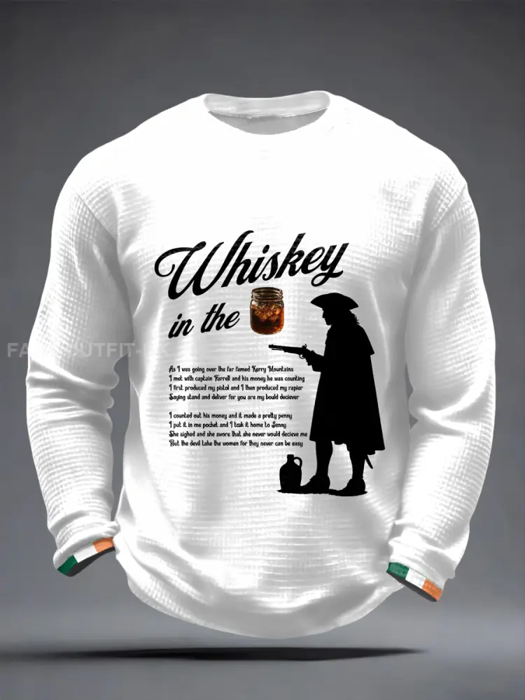 Men’s Whiskey In The Jar Waffle Long Sleeve T-Shirt