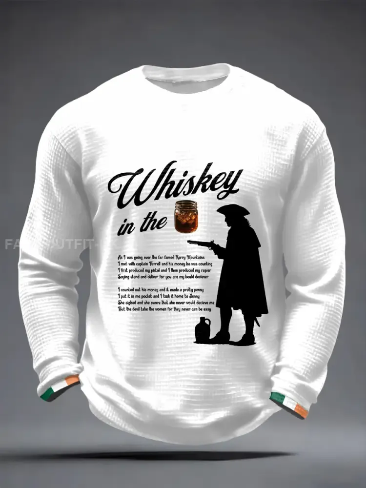 Men’s Whiskey In The Jar Waffle Long Sleeve T-Shirt