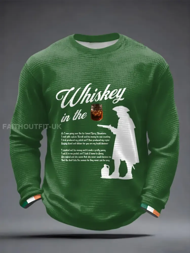 Men’s Whiskey In The Jar Waffle Long Sleeve T-Shirt