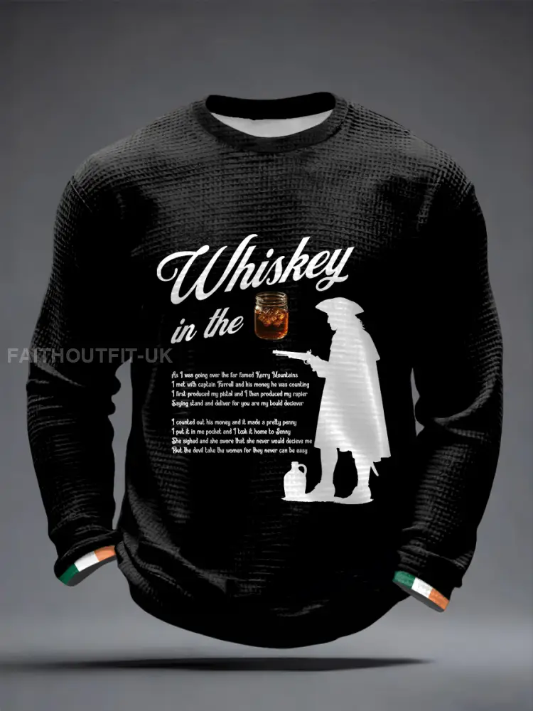 Men’s Whiskey In The Jar Waffle Long Sleeve T-Shirt