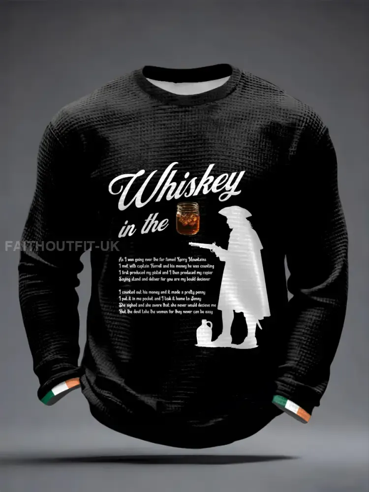 Men’s Whiskey In The Jar Waffle Long Sleeve T-Shirt