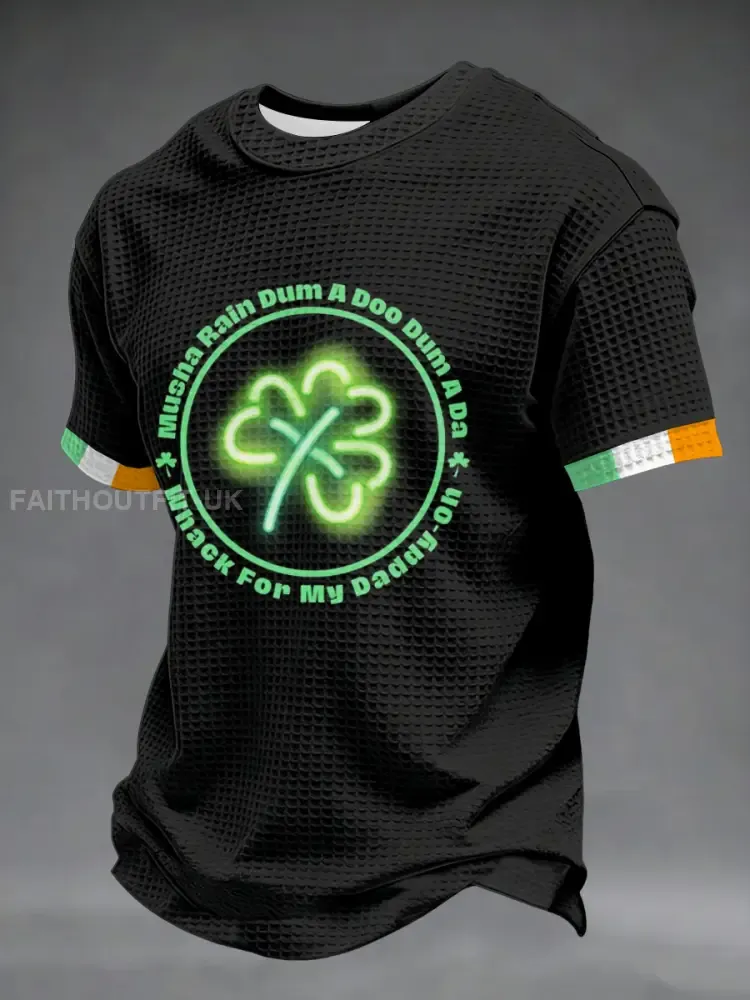 Men’s Irish drinking song Inspired Waffle Short Sleeve