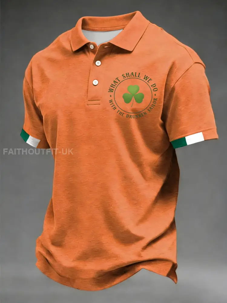 Men’s What Shall We Do With The Drunken Sailor Print Shirt