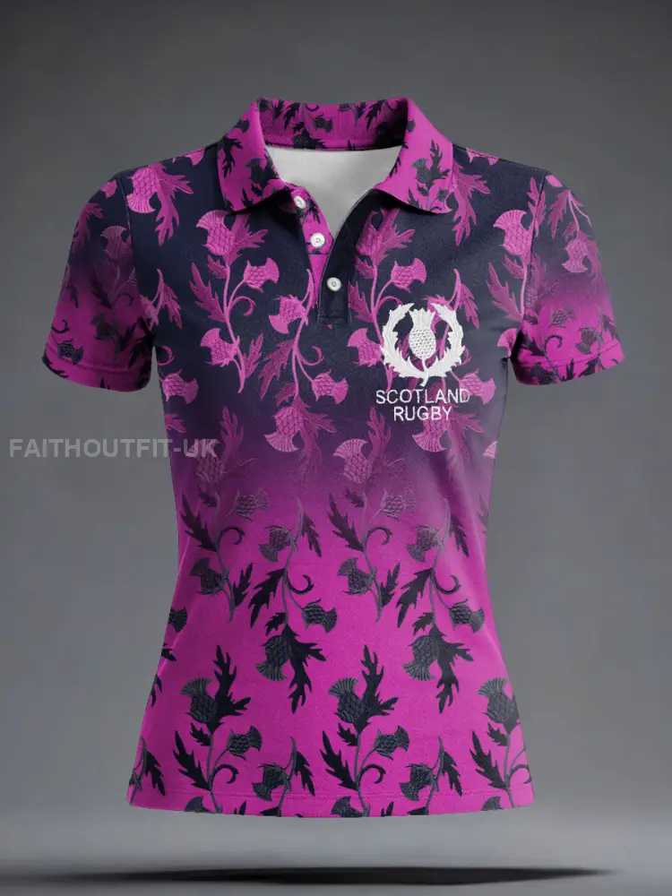 Women’s Scotland Rugby Lover Printed Casual Tops