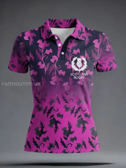 Women’s Scotland Rugby Lover Printed Casual Tops