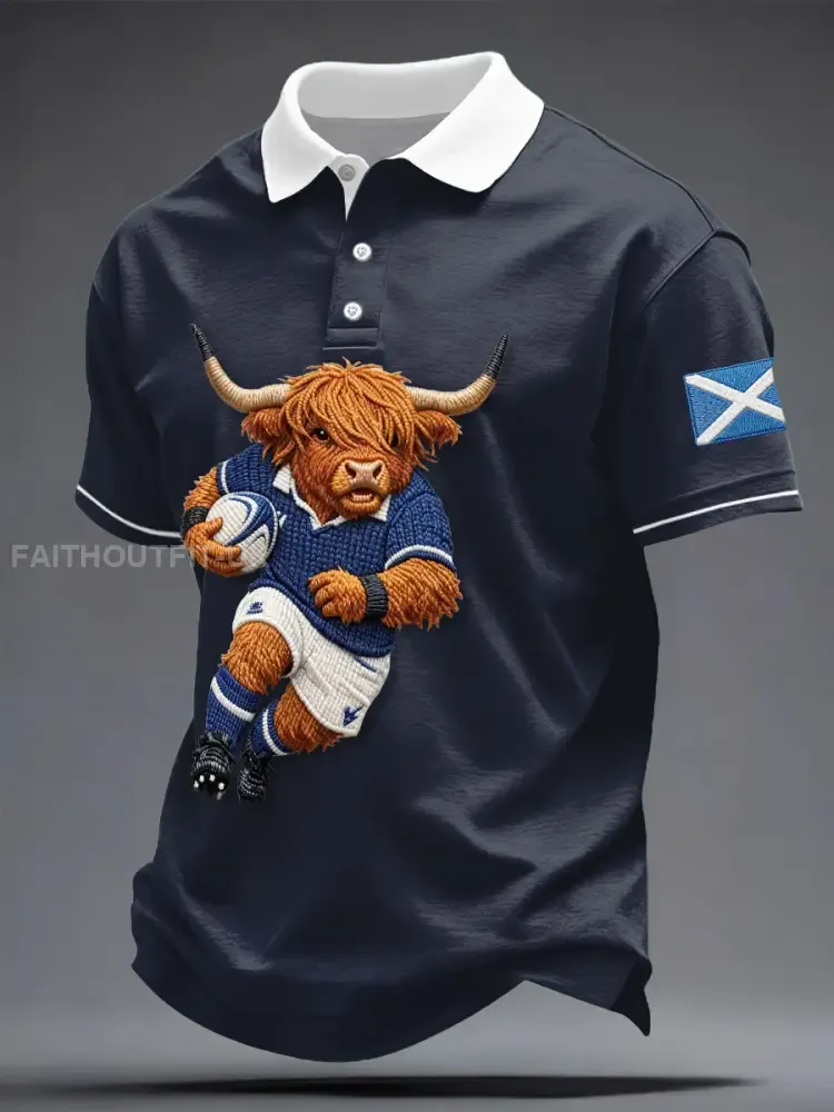 Men’s Scotland Rugby Lover Printed Casual Tops