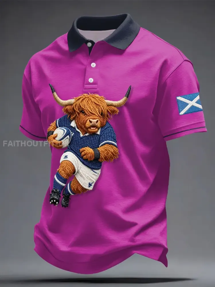 Men’s Scotland Rugby Lover Printed Casual Tops