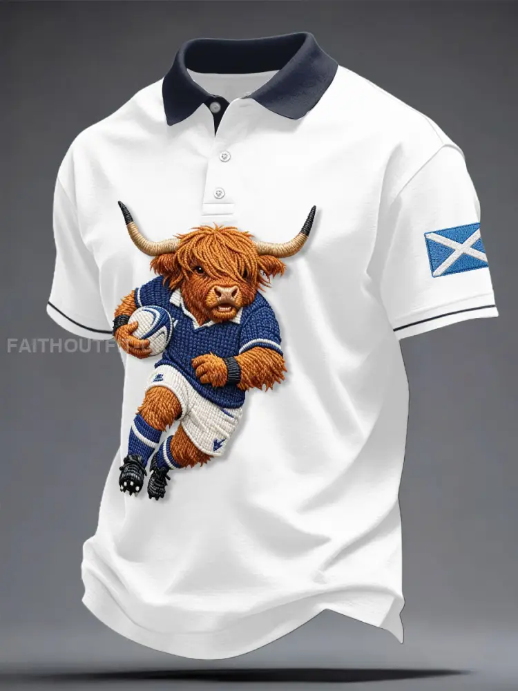 Men’s Scotland Rugby Lover Printed Casual Tops
