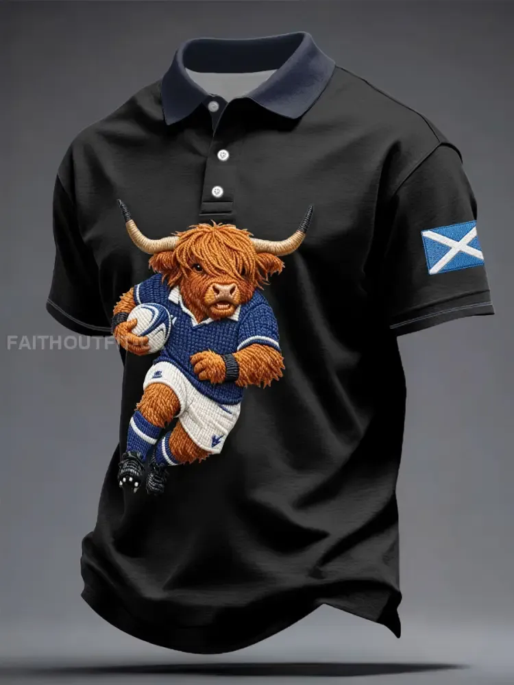 Men’s Scotland Rugby Lover Printed Casual Tops