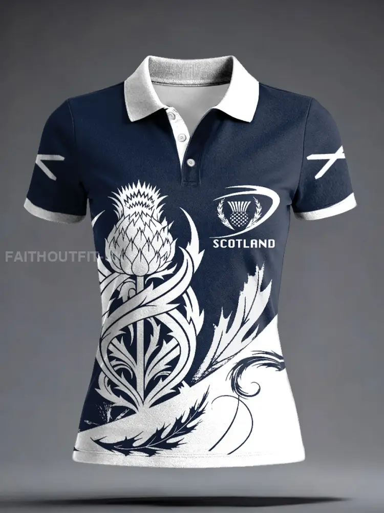 Women’s Scotland Rugby Lover Printed Casual Tops