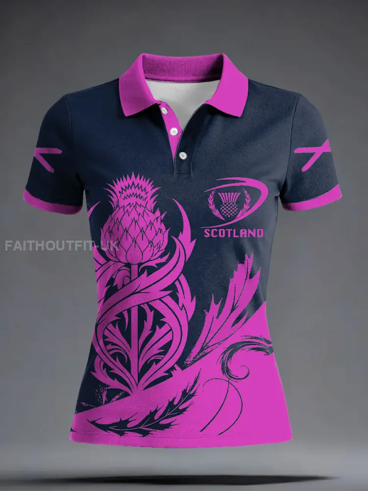 Women’s Scotland Rugby Lover Printed Casual Tops