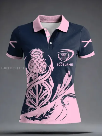 Women’s Scotland Rugby Lover Printed Casual Tops