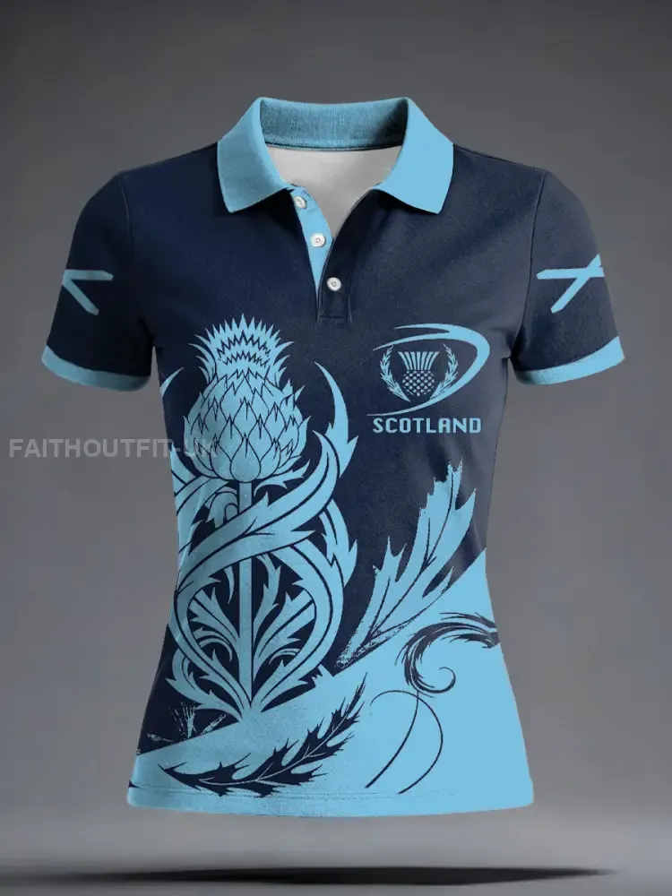 Women’s Scotland Rugby Lover Printed Casual Tops