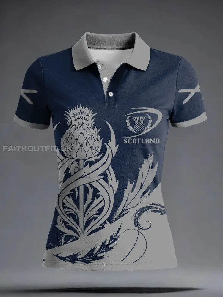 Women’s Scotland Rugby Lover Printed Casual Tops