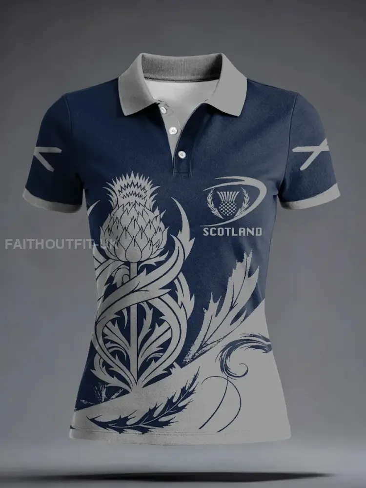 Women’s Scotland Rugby Lover Printed Casual Tops