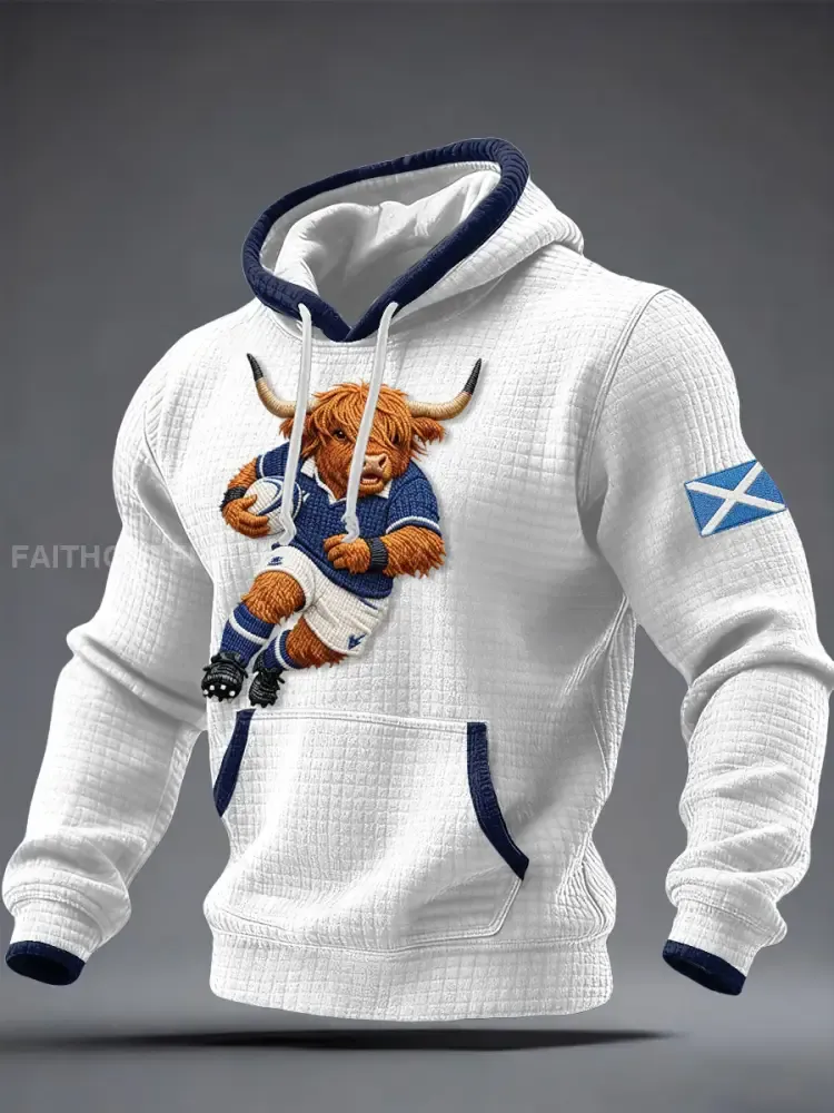 Men’s Scotland Rugby Lover Printed Hoodie