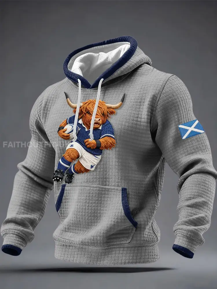 Men’s Scotland Rugby Lover Printed Hoodie