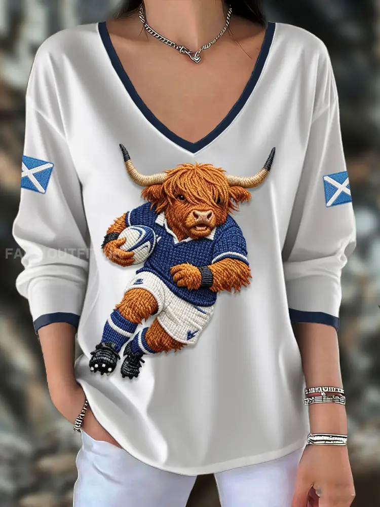 Women’s Scotland Rugby Lover Printed Tops