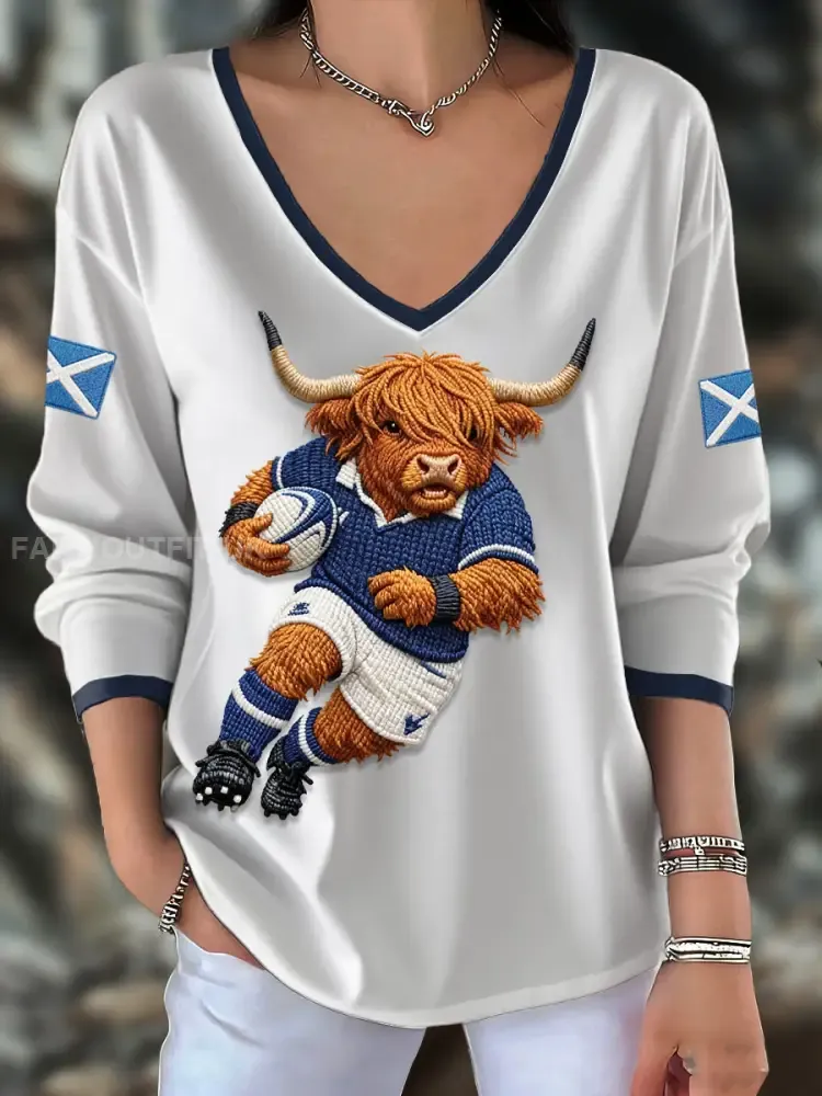 Women’s Scotland Rugby Lover Printed Tops