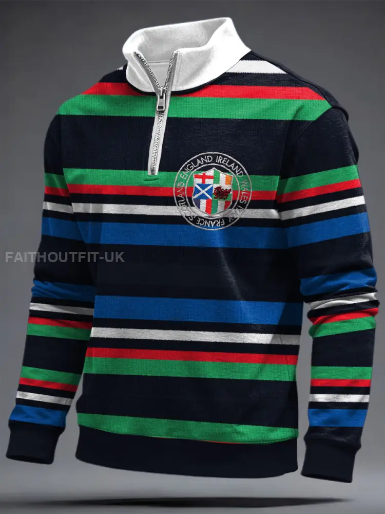 Men’s 6 Nations Rugby Lover Printed Casual Tops