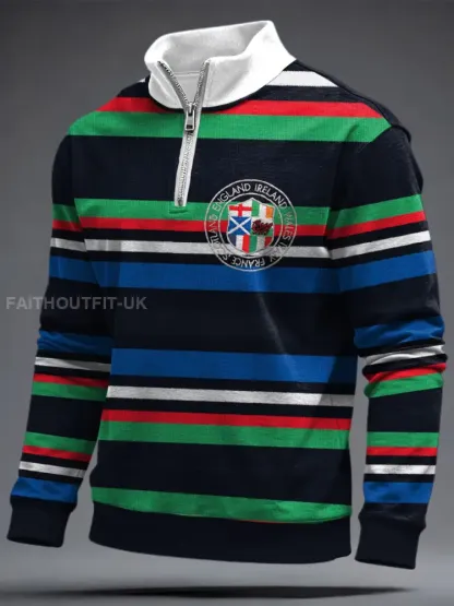 Men’s 6 Nations Rugby Lover Printed Casual Tops