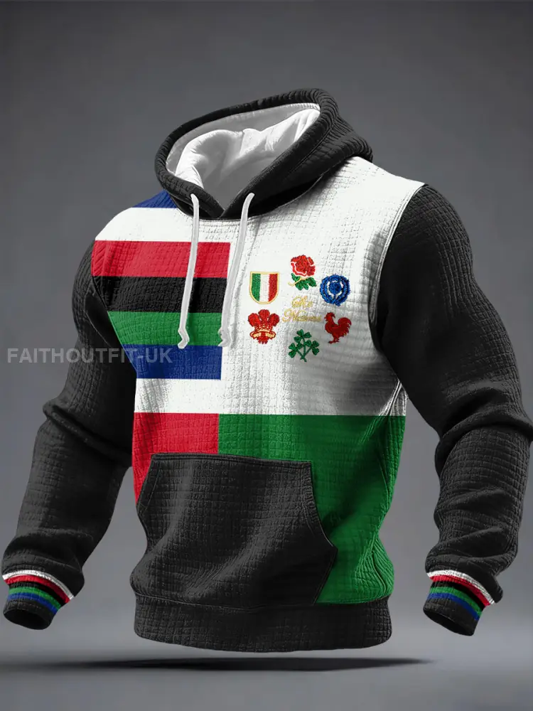 Men’s 6 Nations Rugby Lover Printed Hoodie