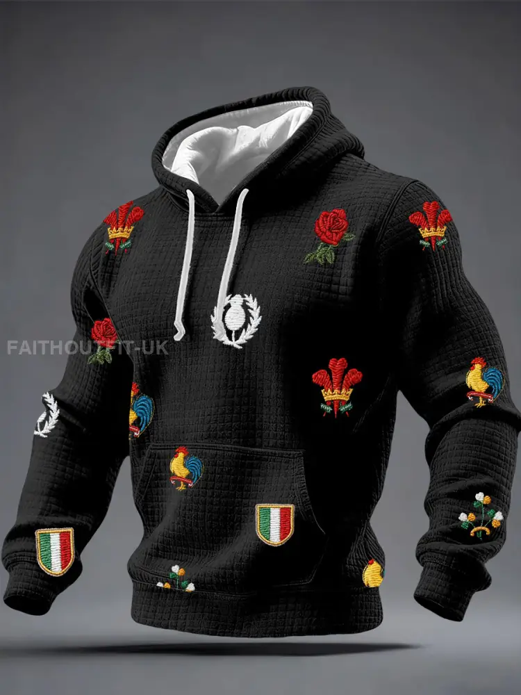 Men’s 6 Nations Rugby Lover Printed Hoodie