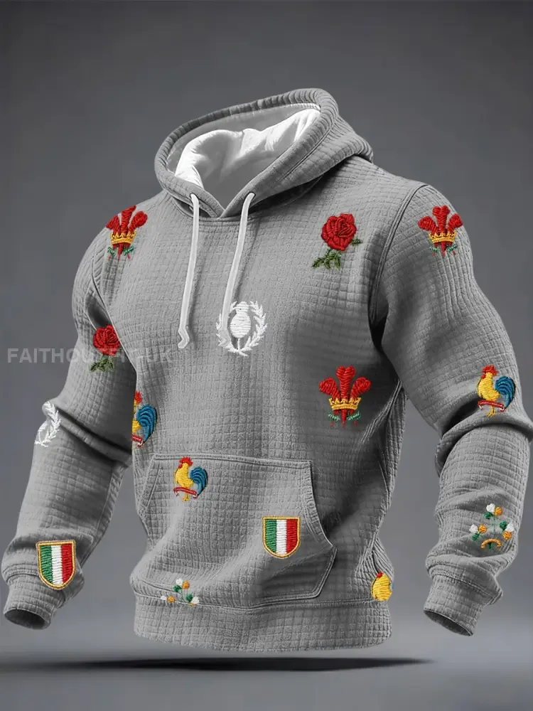 Men’s 6 Nations Rugby Lover Printed Hoodie