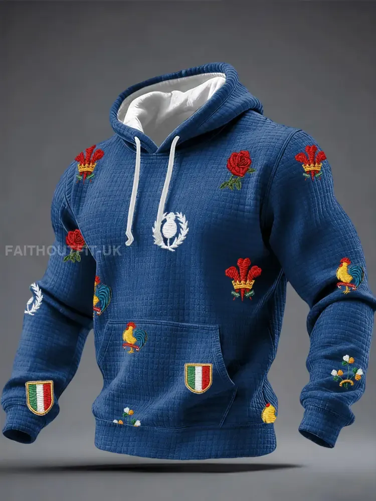 Men’s 6 Nations Rugby Lover Printed Hoodie