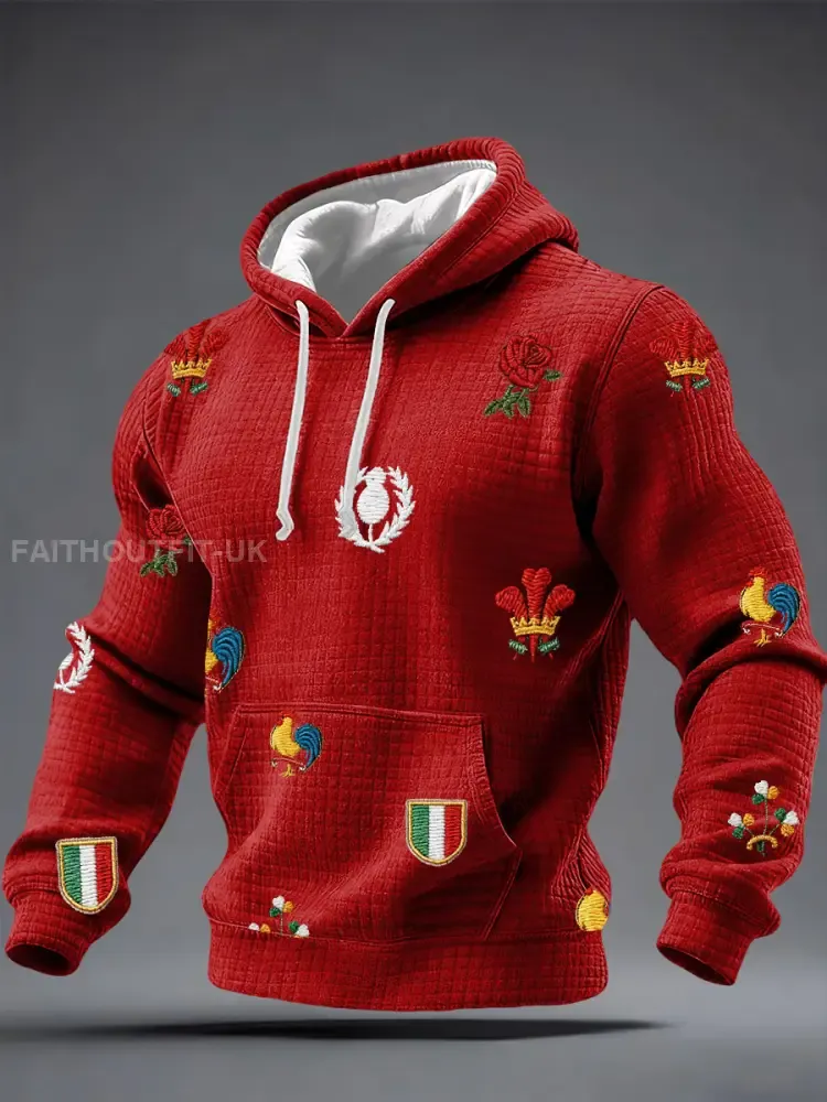 Men’s 6 Nations Rugby Lover Printed Hoodie