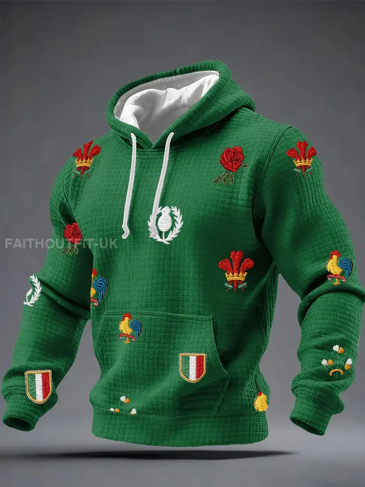 Men’s 6 Nations Rugby Lover Printed Hoodie