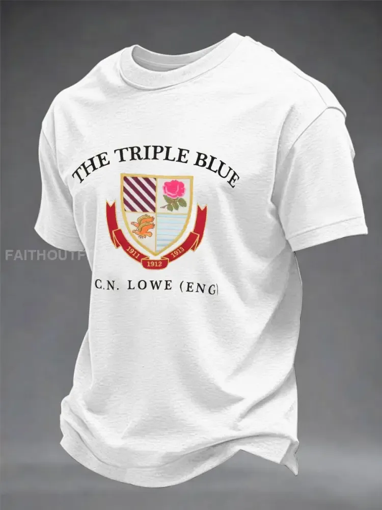 Men’s England Rugby Lover Printed imitation cotton short-sleeved T-shirt