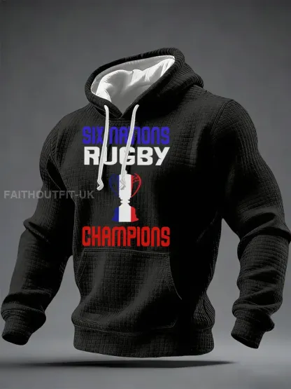 Men’s Sweatshirt With Six Nations Rugby Championship-Themed Print