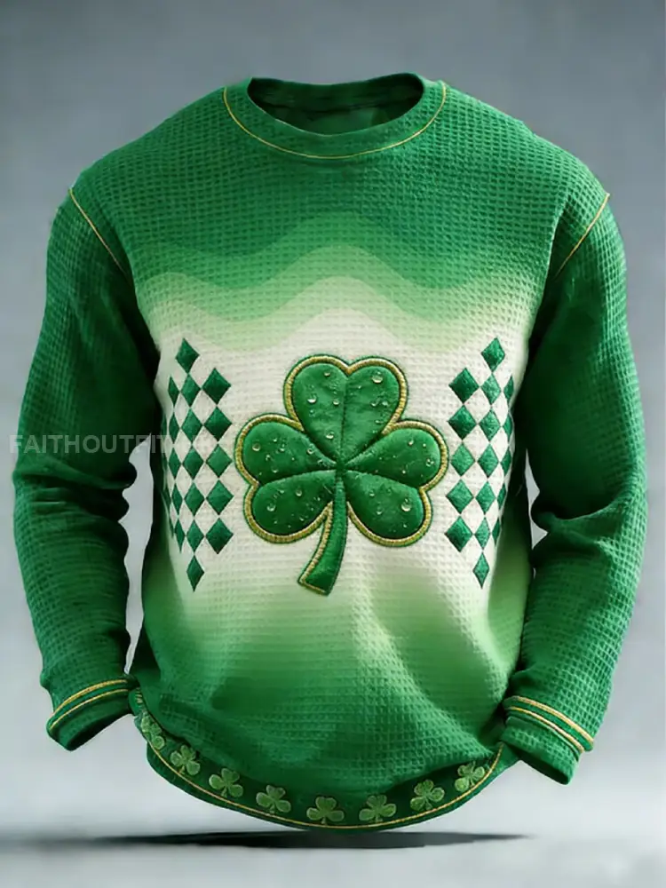 Men’s St. Patrick’s Day Waffle Top