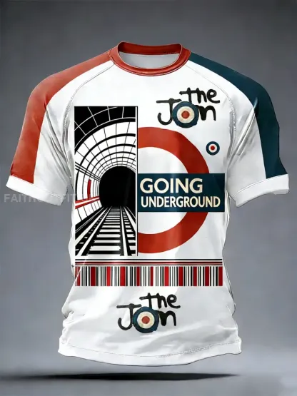 Men's Retro Punk Music The Modfather Printed T-Shirt