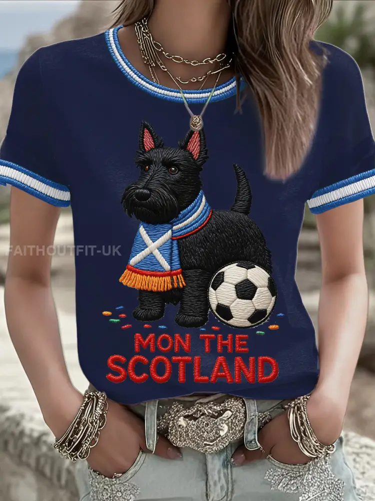 Women’s Scotland Football Lover Printed T-shirt