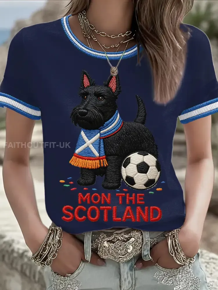 Women’s Scotland Football Lover Printed T-shirt