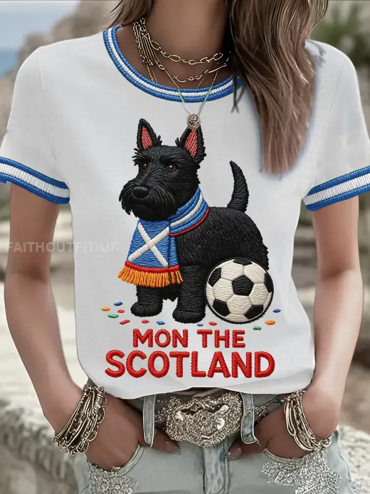 Women’s Scotland Football Lover Printed T-shirt