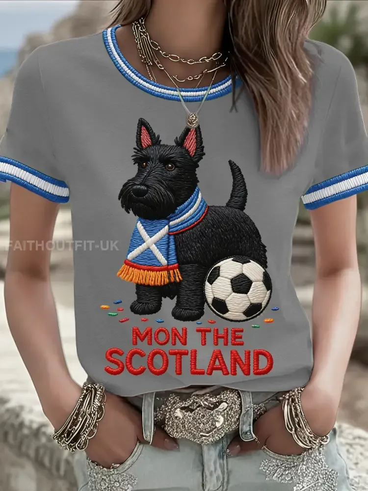 Women’s Scotland Football Lover Printed T-shirt
