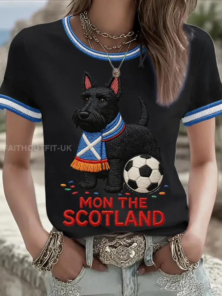 Women’s Scotland Football Lover Printed T-shirt