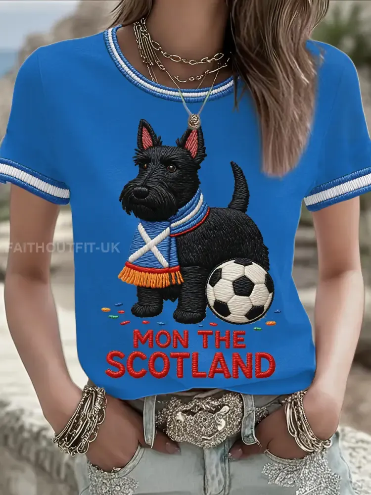 Women’s Scotland Football Lover Printed T-shirt
