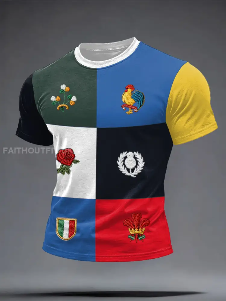 Men’s 6 Nations Rugby Lover Printed T-shirt