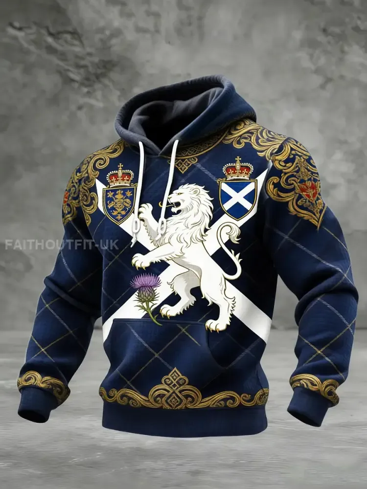 Unisex Scotland We’ll Be Coming 2026 Football Lover Printed Long-Sleeve Waffle Sweatshirt